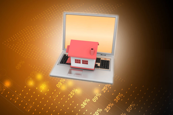 Invest in real estate concept on abstract color background - Photo, Image