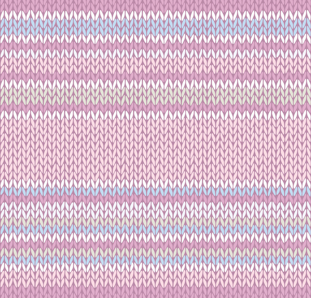 Seamless Pattern. Knit Texture. Fabric Color Tracery Background - Vetor, Imagem