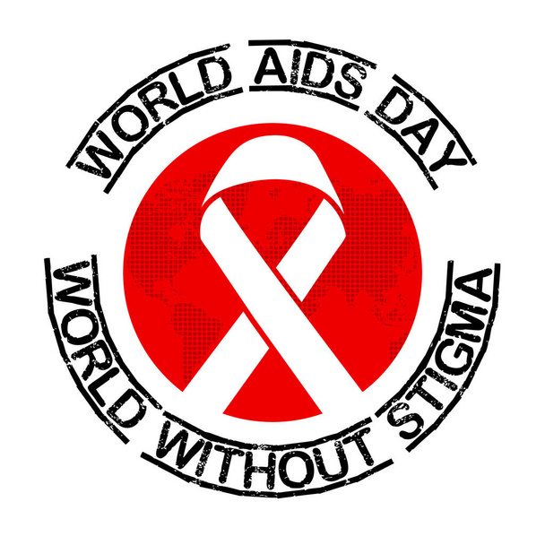 Παγκόσμια ημέρα Aids σχεδιασμός πόρων για web και εκτύπωση - Διάνυσμα, εικόνα