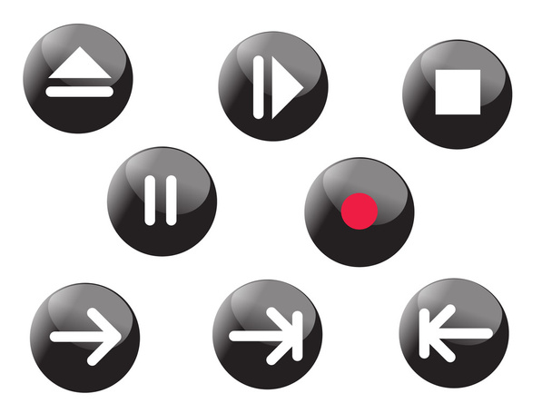 黒と白のボタンが分離。イラスト - 写真・画像