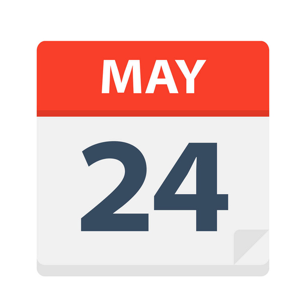 24 mai - Icône du calendrier - Illustration vectorielle
 - Vecteur, image