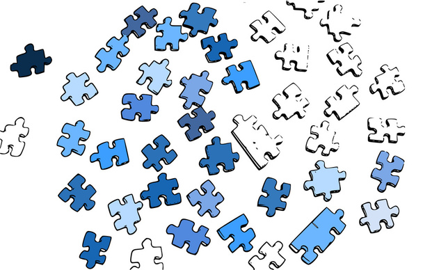 Uma ilustração de um quebra-cabeça
 - Foto, Imagem