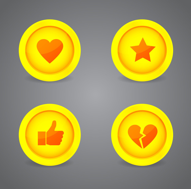 Set of glossy internet icons - Vector, Image