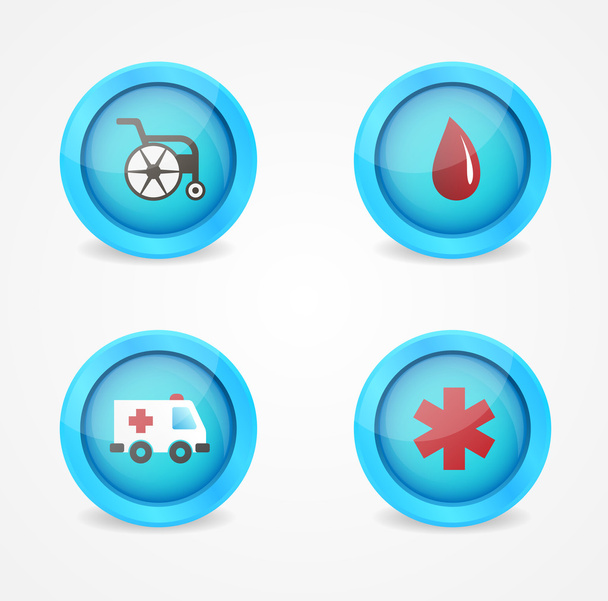 Vector set of medical icons on white background - Vektori, kuva