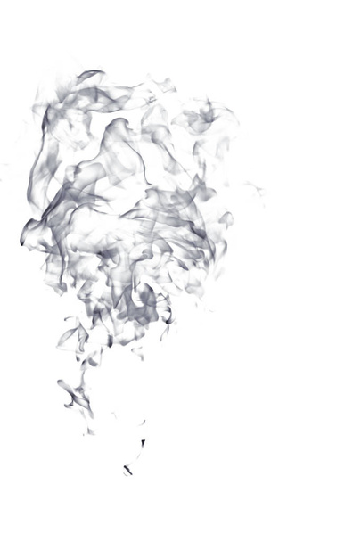 Black flame smoke on a white background - Foto, Imagen