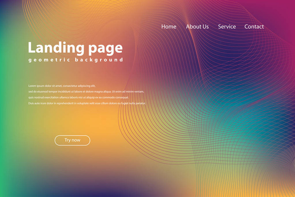 Modern trendy landing page and background - Vector, Image