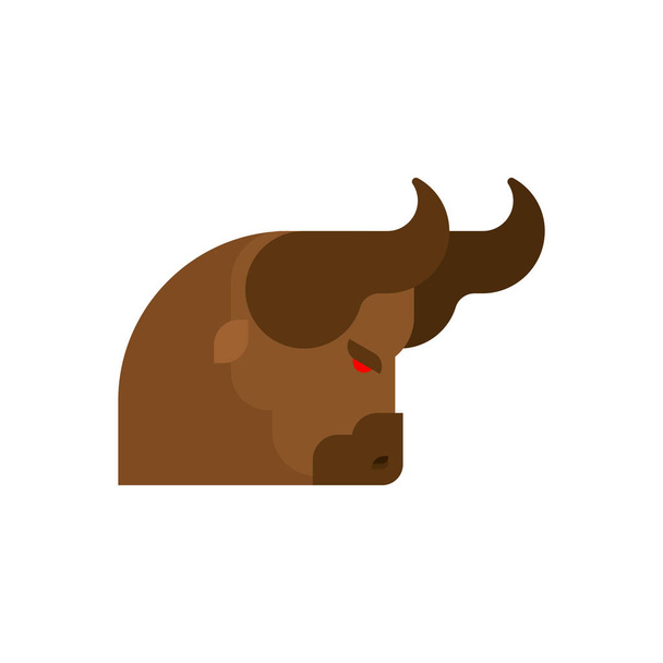 Голова быка изолирована. Племенное бульвекто
 - Вектор,изображение
