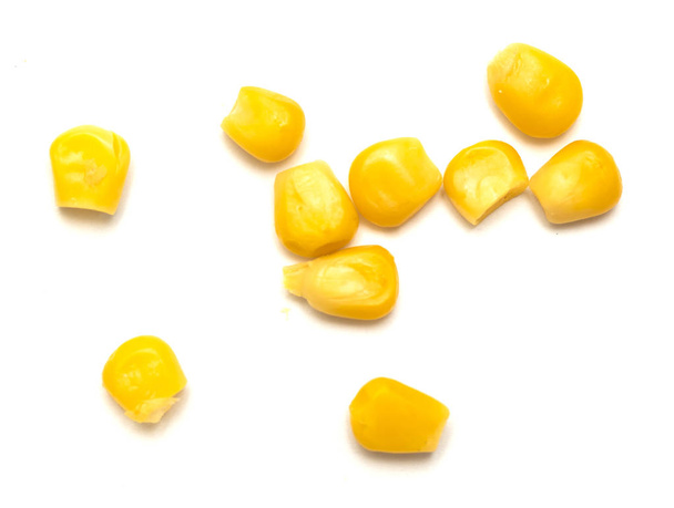 semillas de maíz aisladas sobre fondo blanco - Foto, Imagen