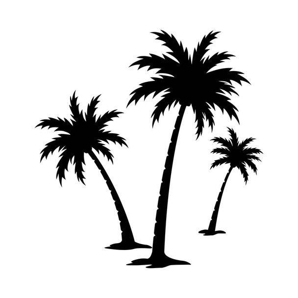 Palm boom silhouet vector afbeelding. - Vector, afbeelding