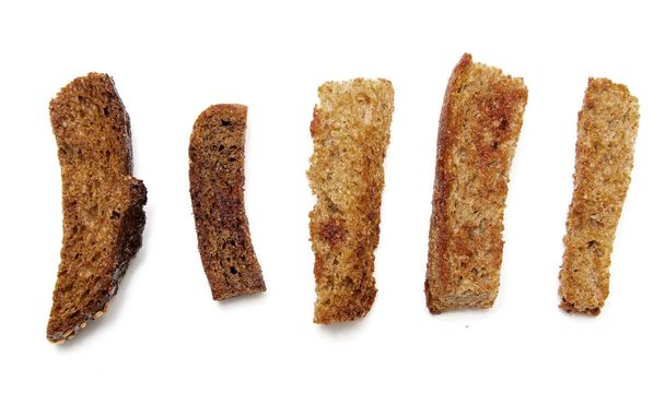 fried crackers on white background - Photo, Image