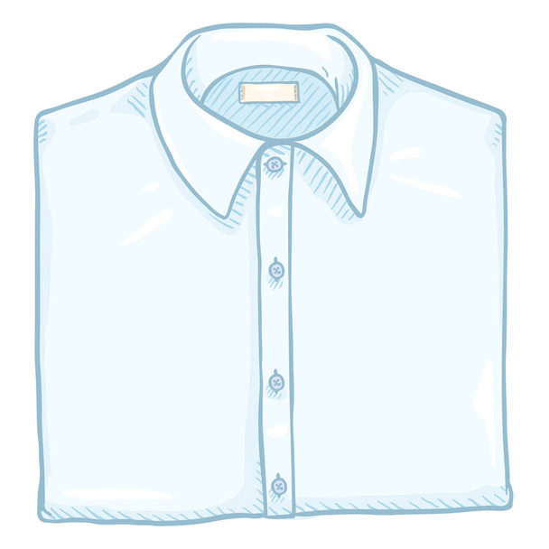 Cartoon Piegato Bianco Classico Camicia isolata su sfondo bianco
 - Vettoriali, immagini