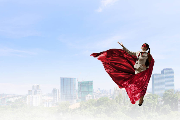 Super woman in sky - Photo, Image