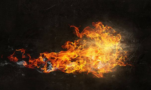 Fire flames background - Φωτογραφία, εικόνα