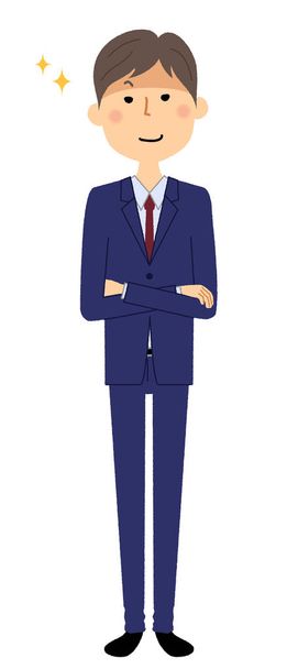 Businessman, Bad plan/Illustration of a businessman who makes a bad plan. - Vector, Image