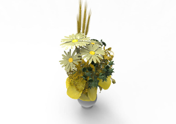 fleurs de vase 3D isoler fond
 - Photo, image
