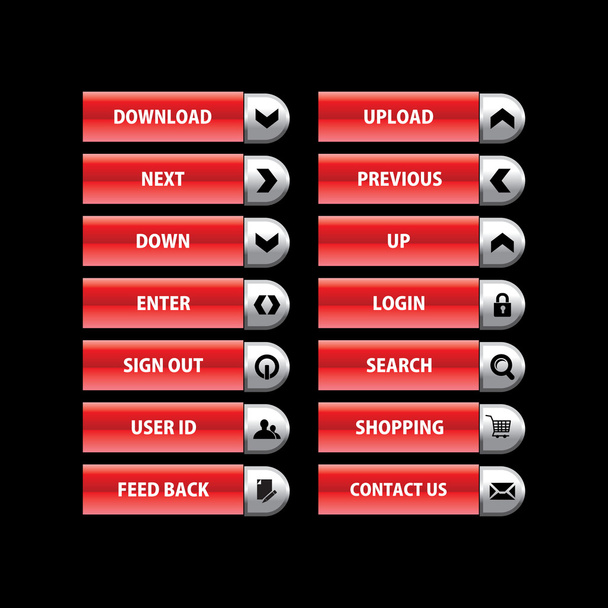 Web buttons Theme - Vector, afbeelding