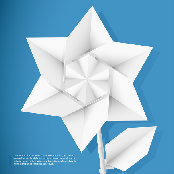Flor estrella de papel
 - Vector, imagen