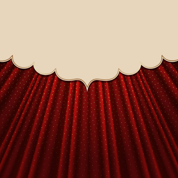 The frame on a textile red background - Vector, Image