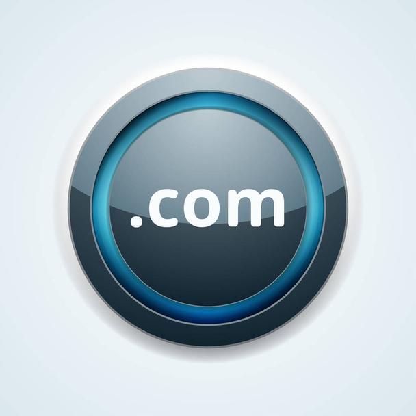 com domain name button, vektor, illustration - Vektor, Bild