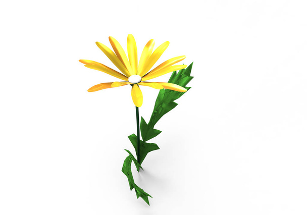 Wazon kwiaty 3d tła izolat - Zdjęcie, obraz