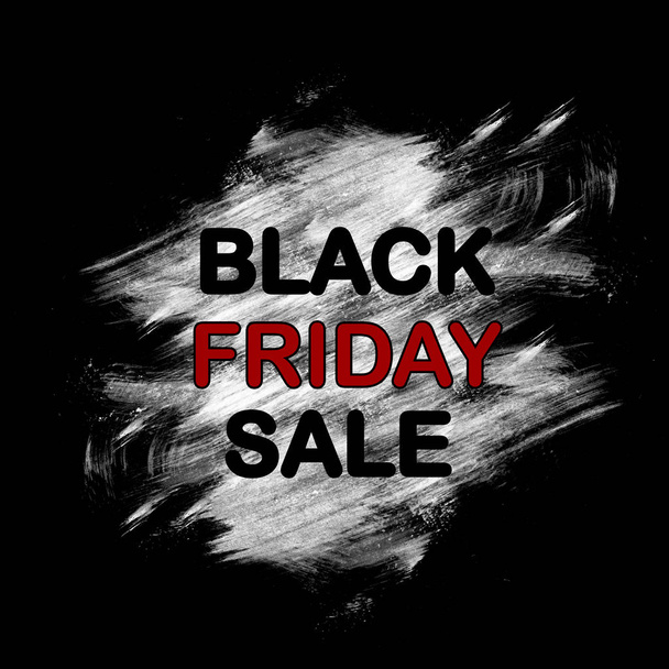 Black friday, big sale. Title text. Banner, poster, wallpaper. Ink painting Brush stroke Abstract background - Photo, Image