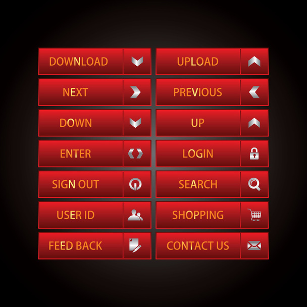 Web buttons Theme - Вектор,изображение