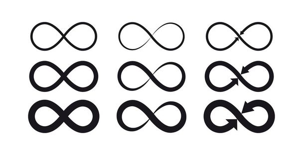 Simboli dell'infinito. Eterno, illimitato, infinito, logo di vita o concetto di tatuaggio
. - Vettoriali, immagini