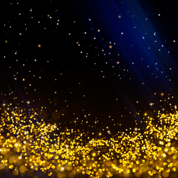 Golden glitter background with stars - Photo, Image