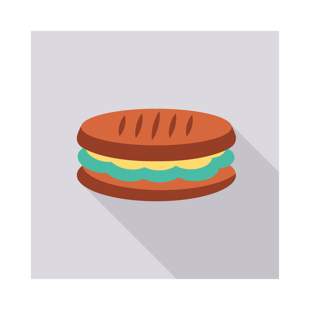 Color food flat vector icon - Vector, Imagen