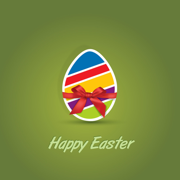 sliced egg gift in green background - Вектор,изображение