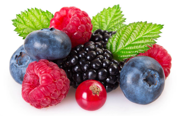 fresh berries isolated on white background - Foto, Bild