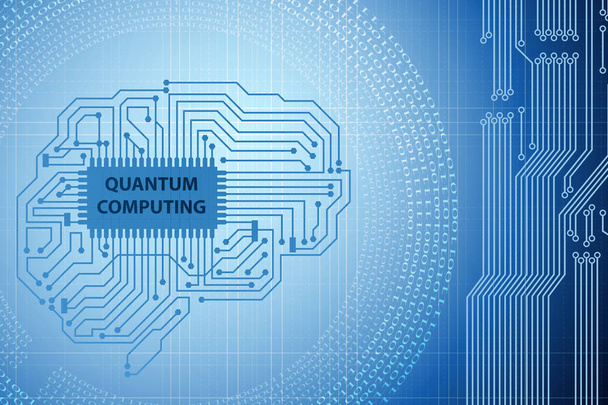 Quantum computing als modern technologieconcept - Foto, afbeelding