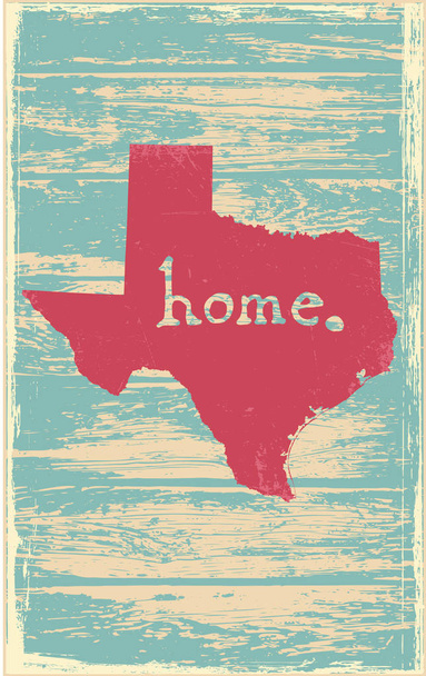 Texas nostalgic rustic vintage state vector sign - Vetor, Imagem