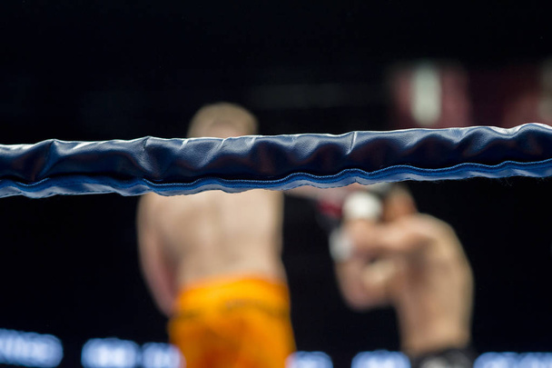 Cordones de boxeo en el fondo borroso lucha
 - Foto, Imagen