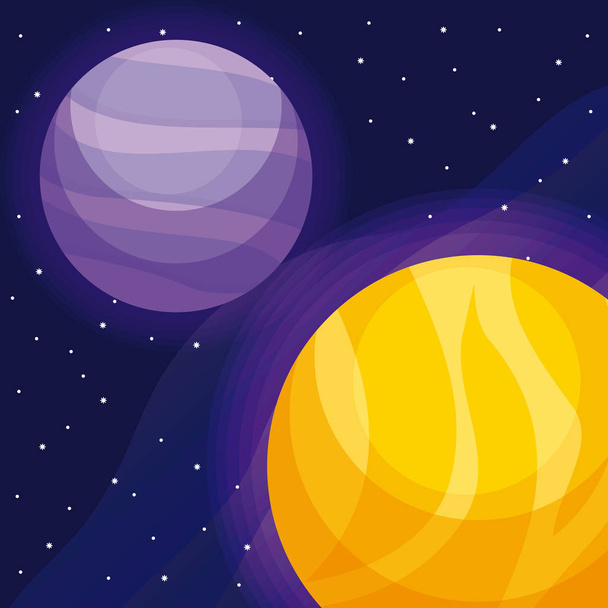 planetas universo espacial ícone
 - Vetor, Imagem