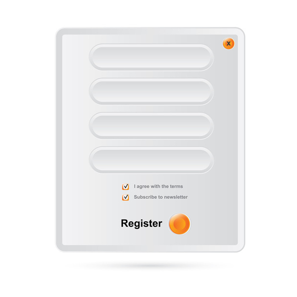 Vector modern registration form - Διάνυσμα, εικόνα