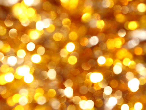 Gold blurred bokeh background, gold, bright, glitter, holiday, l - Photo, image
