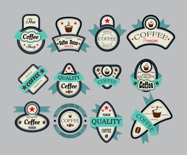этикетки кофейни
 - Вектор,изображение