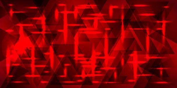 Een vierkante patroon van rechthoeken van rode kleur tegen een zwarte achtergrond. Voor papier of huisdecoratie - Vector, afbeelding