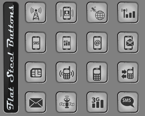 mobil bağlantı Icon set - Vektör, Görsel