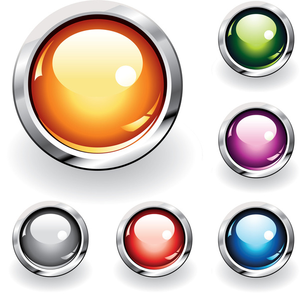 Glossy Buttons - Vector, Image