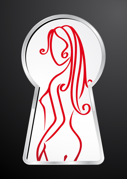 red sexy girl - Vector, Image
