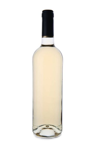 Bottle of wine on white background - Фото, изображение