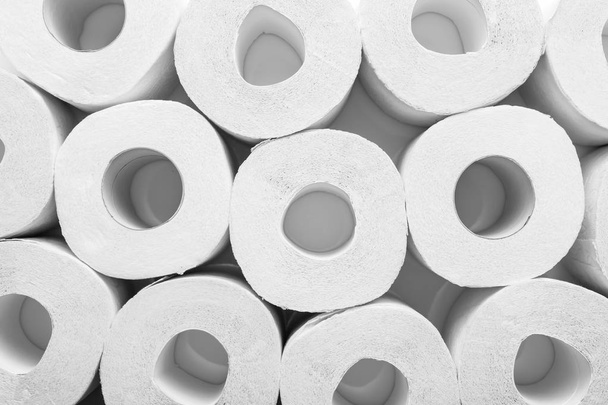 Many rolls of toilet paper - 写真・画像