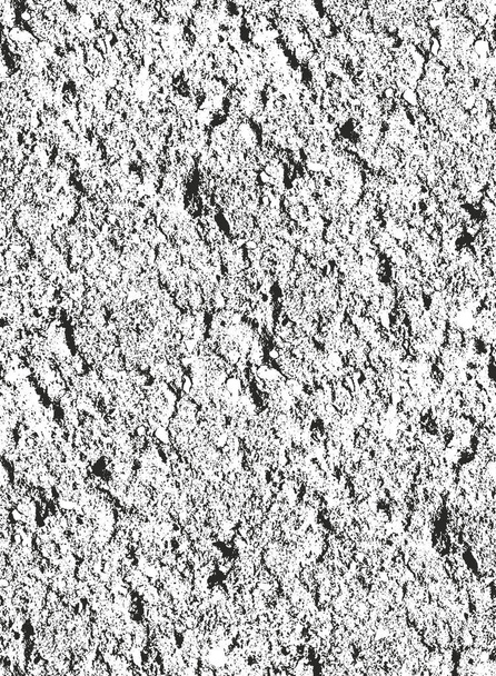 Сжатая текстура накладывается на треснувший бетон, камень или асфальт. гранж фон. абстрактная полутоновая векторная иллюстрация - Вектор,изображение