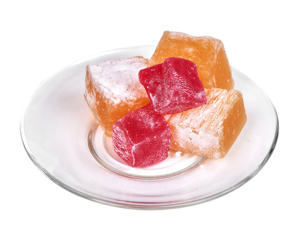 Turco dulce deleita rahat-lokum aislado sobre fondo blanco
 - Foto, imagen