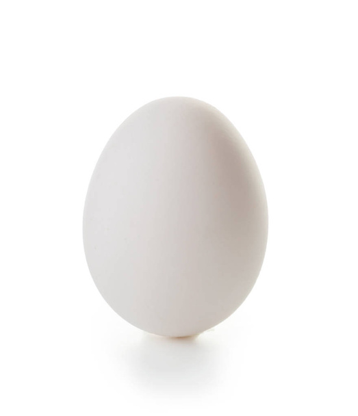 ωμό κοτόπουλο αυγό σε λευκό φόντο - Φωτογραφία, εικόνα