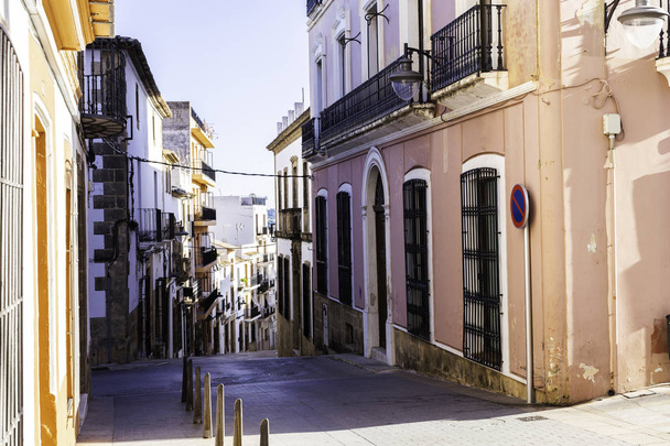Mediterranean architecture in Spain. Cozy streets of the old town of Xavia or Javea - Photo, Image