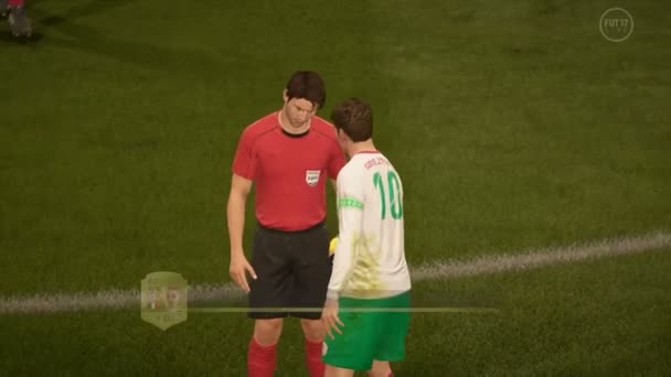 captains shake hands and walk away from field in video game - Imágenes, Vídeo