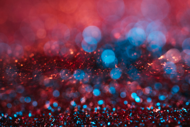 christmas background with pink and turquoise blurred glitter   - Photo, Image